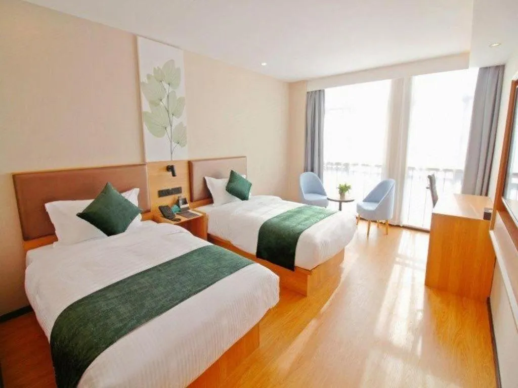 Bed in GreenTree Inn Express Zhangjiagang Hexing Town Shazhou Professional Institue of Technology