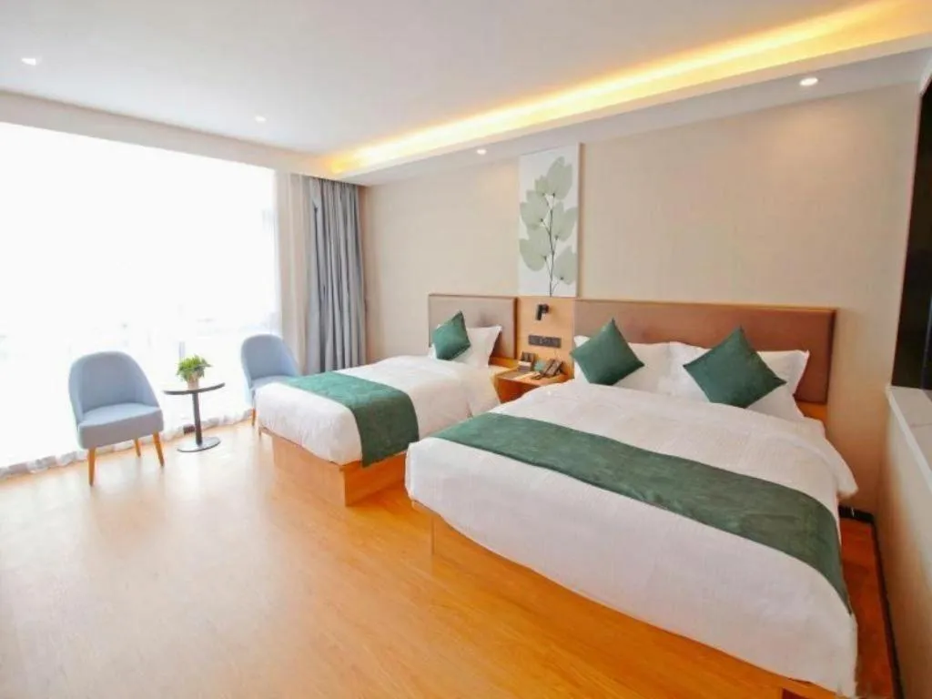 Bed in GreenTree Inn Express Zhangjiagang Hexing Town Shazhou Professional Institue of Technology