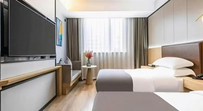 Bed in Gya Hotel Wuxi Hubin Commercial Street Tai Lake Scenic Area