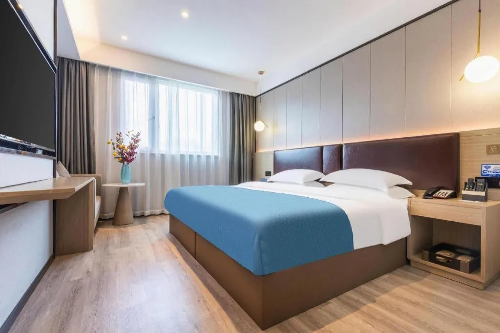 Bed in Gya Hotel Wuxi Hubin Commercial Street Tai Lake Scenic Area