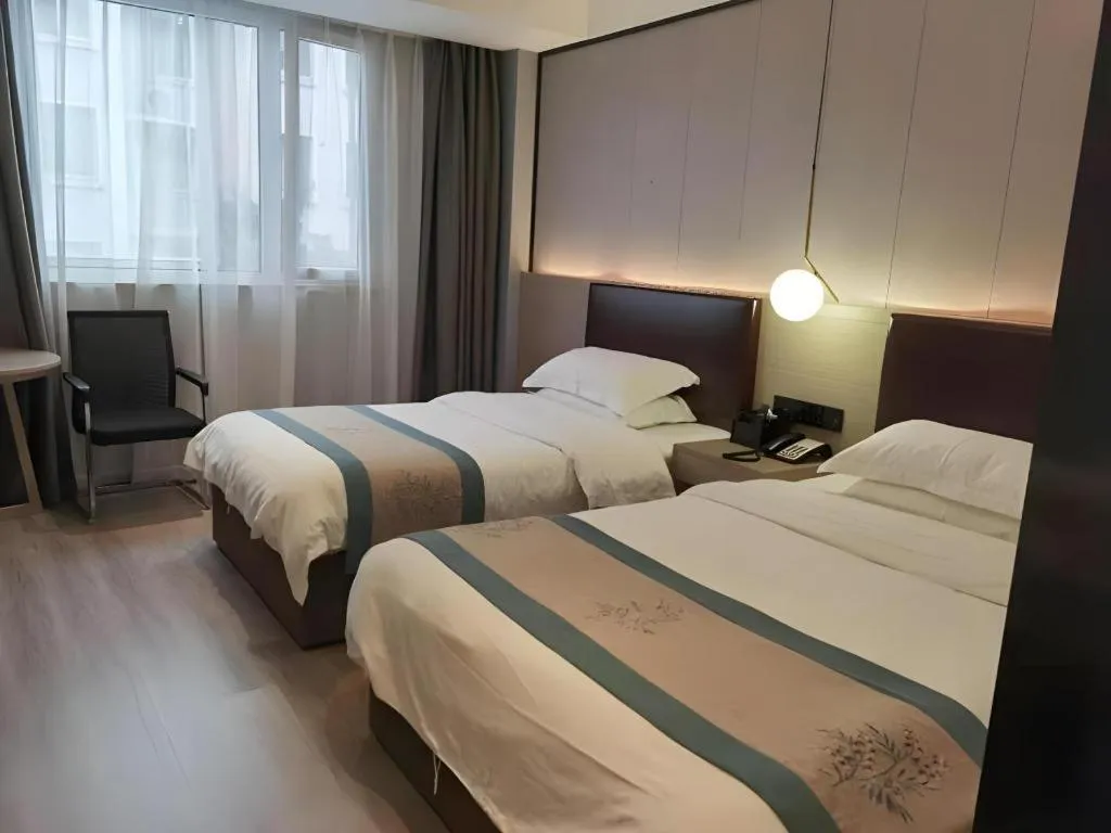 Bed in Gya Hotel Wuxi Hubin Commercial Street Tai Lake Scenic Area