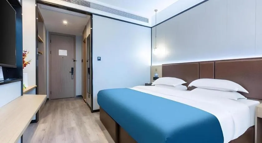 Bed in Gya Hotel Wuxi Hubin Commercial Street Tai Lake Scenic Area