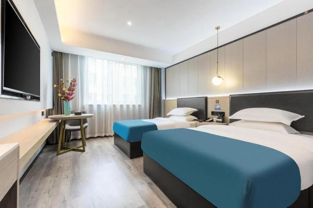Bed in Gya Hotel Wuxi Hubin Commercial Street Tai Lake Scenic Area