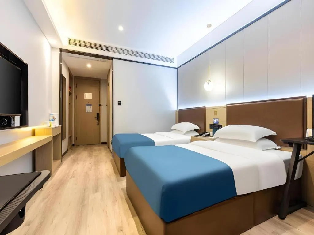 Bed in Gya Hotel Wuxi Hubin Commercial Street Tai Lake Scenic Area