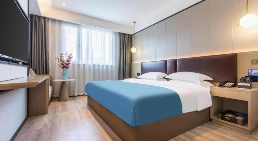 Bed in Gya Hotel Wuxi Hubin Commercial Street Tai Lake Scenic Area