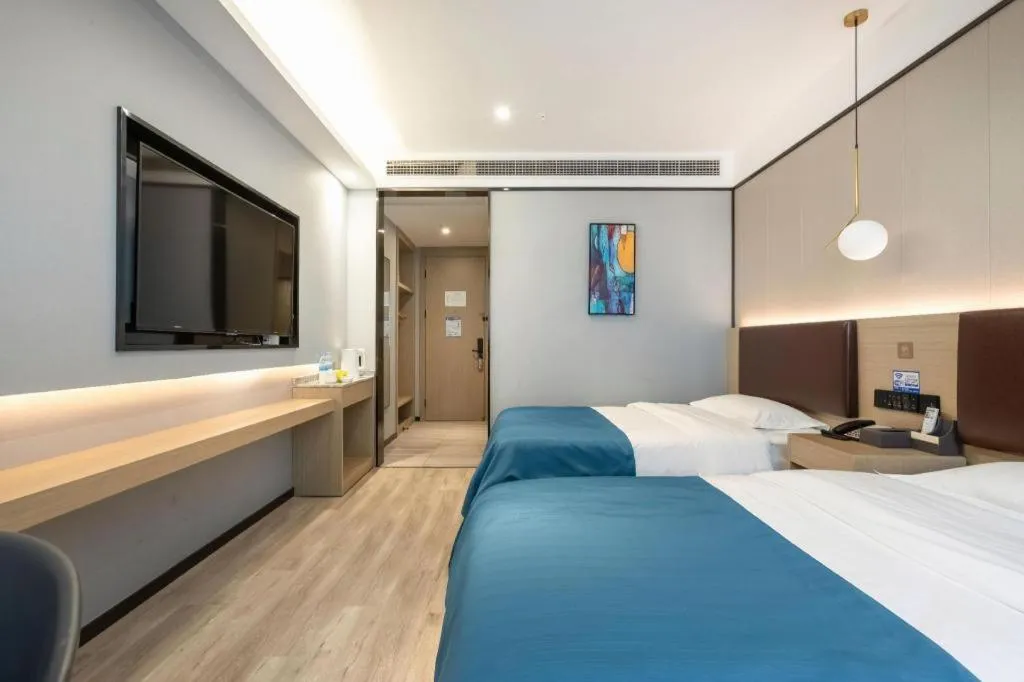 Bed in Gya Hotel Wuxi Hubin Commercial Street Tai Lake Scenic Area