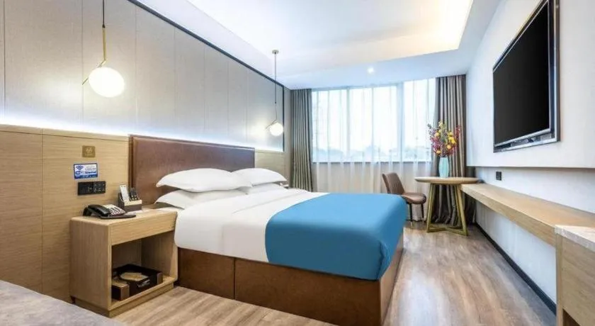 Bed in Gya Hotel Wuxi Hubin Commercial Street Tai Lake Scenic Area