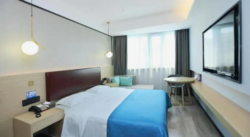 Bed in Gya Hotel Wuxi Hubin Commercial Street Tai Lake Scenic Area