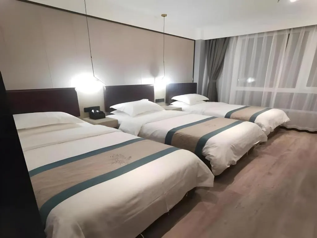 Bed in Gya Hotel Wuxi Hubin Commercial Street Tai Lake Scenic Area