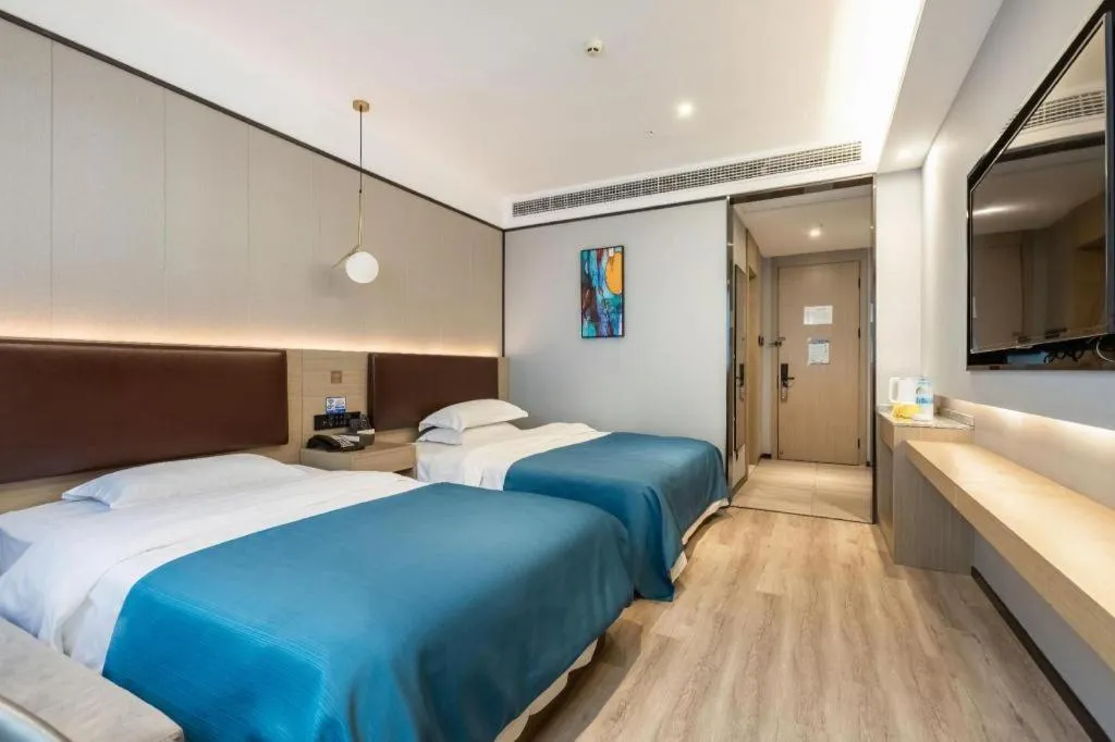 Bed in Gya Hotel Wuxi Hubin Commercial Street Tai Lake Scenic Area