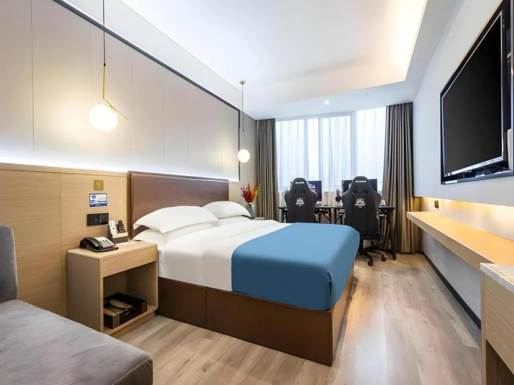 Bed in Gya Hotel Wuxi Hubin Commercial Street Tai Lake Scenic Area