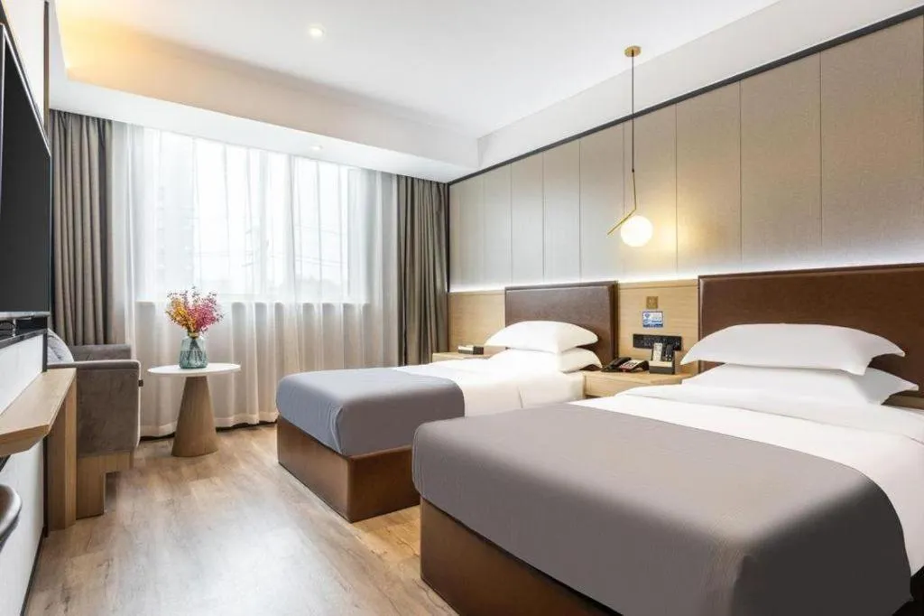 Bed in Gya Hotel Wuxi Hubin Commercial Street Tai Lake Scenic Area