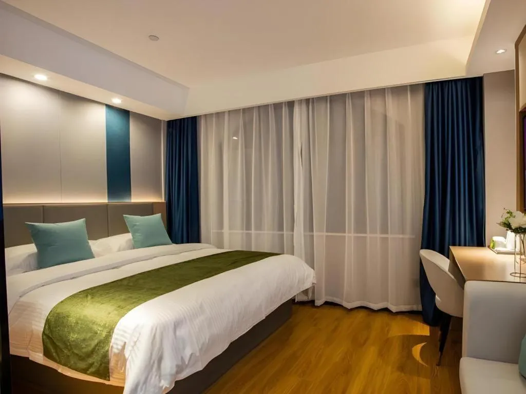 Bed in GreenTree Inn Express Jiangsu Suqian School Yingmadi Road