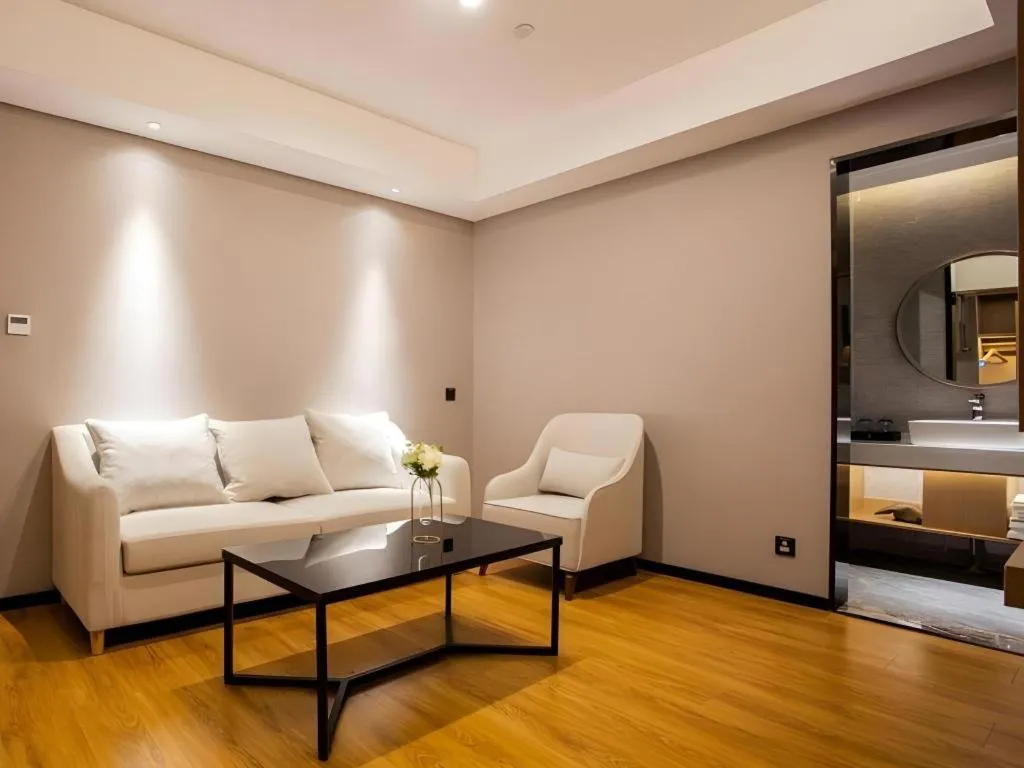 Bed in GreenTree Inn Express Jiangsu Suqian School Yingmadi Road