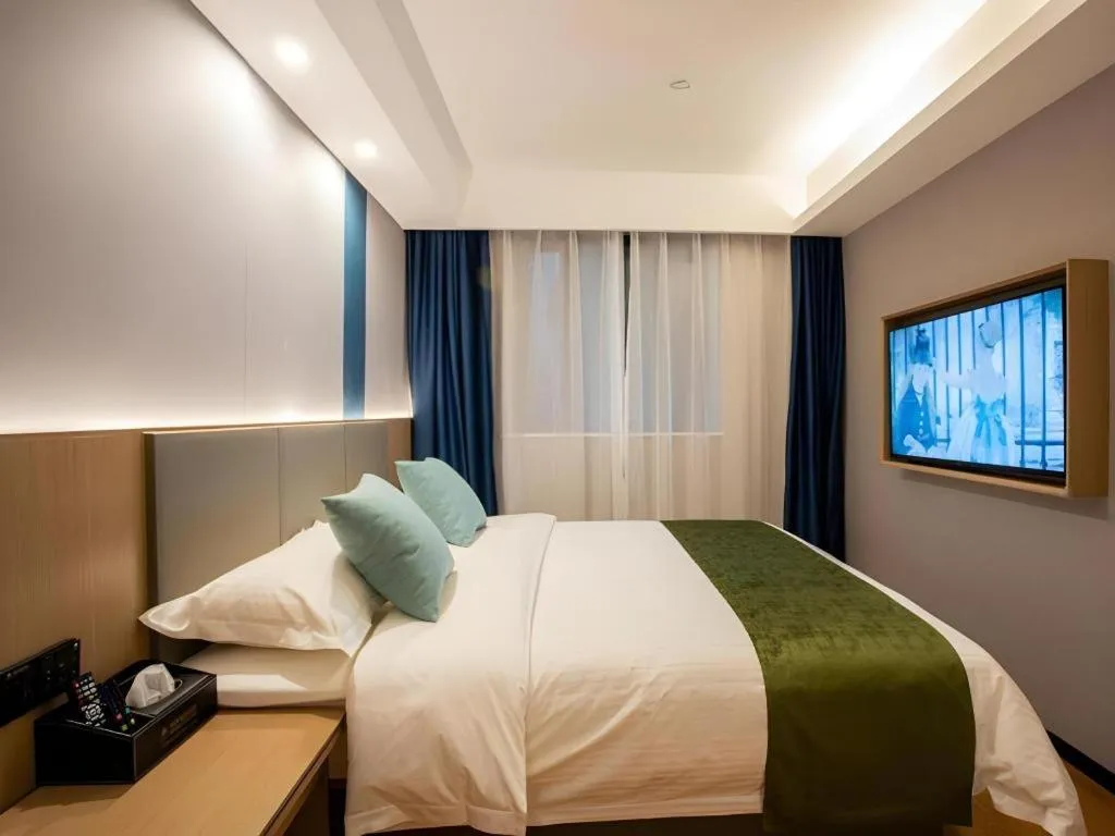 Bed in GreenTree Inn Express Jiangsu Suqian School Yingmadi Road