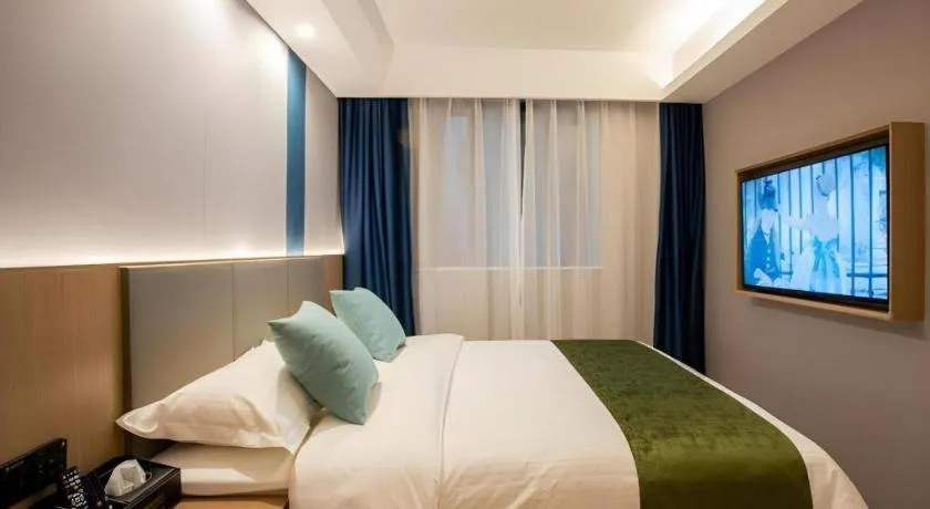 Bed in GreenTree Inn Express Jiangsu Suqian School Yingmadi Road