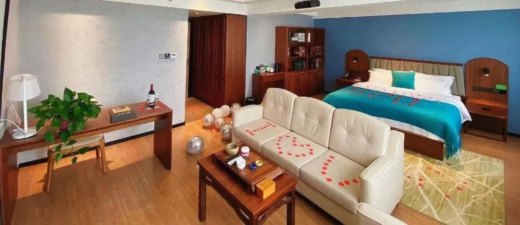 Bed in GreenTree Inn Luoyang Railway Station Wangfujing Wangcheng Park