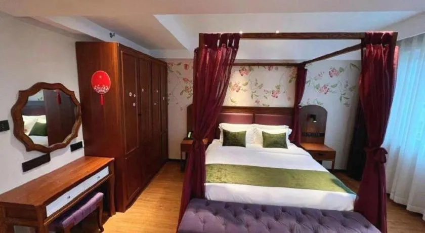Bed in GreenTree Inn Luoyang Railway Station Wangfujing Wangcheng Park
