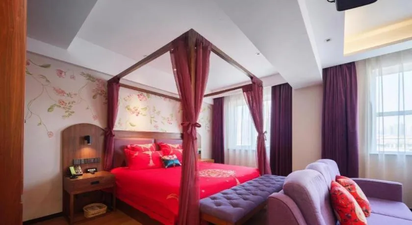 Bed in GreenTree Inn Luoyang Railway Station Wangfujing Wangcheng Park