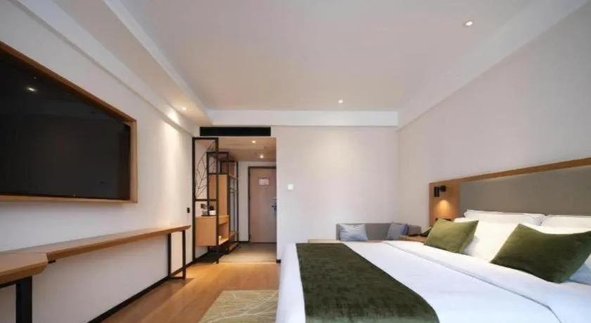 Bed in GreenTree Inn Luoyang Railway Station Wangfujing Wangcheng Park