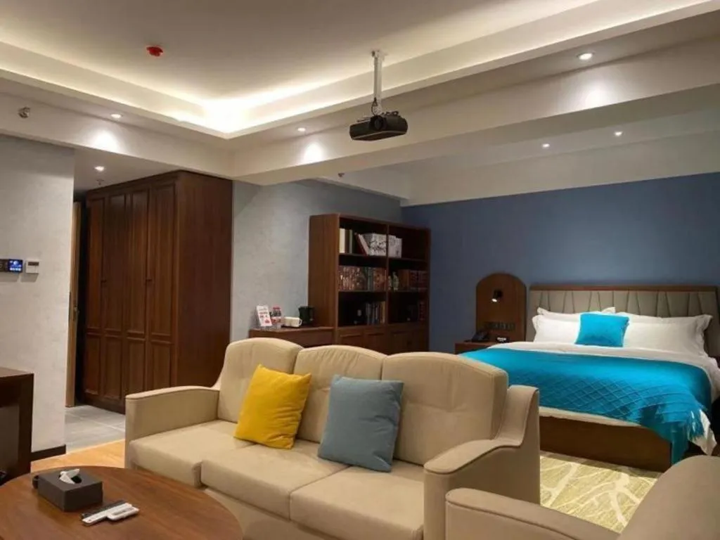 Bed in GreenTree Inn Luoyang Railway Station Wangfujing Wangcheng Park