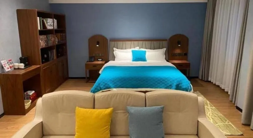 Bed in GreenTree Inn Luoyang Railway Station Wangfujing Wangcheng Park