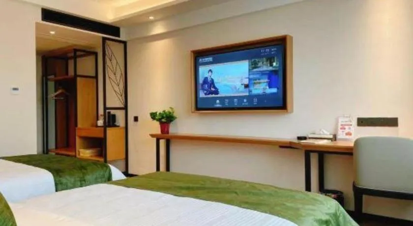 Bed in GreenTree Inn Luoyang Railway Station Wangfujing Wangcheng Park