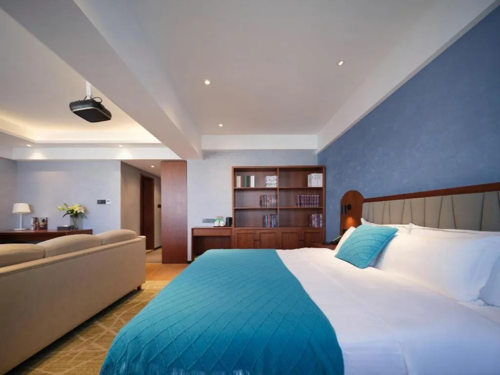 Bed in GreenTree Inn Luoyang Railway Station Wangfujing Wangcheng Park