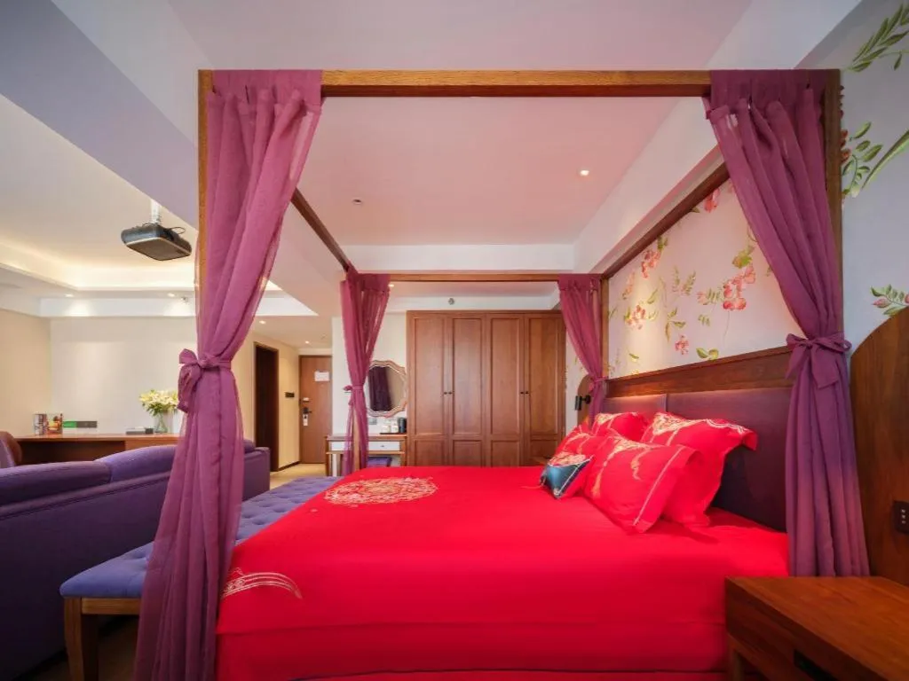 Bed in GreenTree Inn Luoyang Railway Station Wangfujing Wangcheng Park