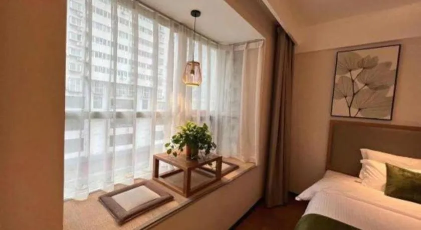 Bed in GreenTree Inn Luoyang Railway Station Wangfujing Wangcheng Park