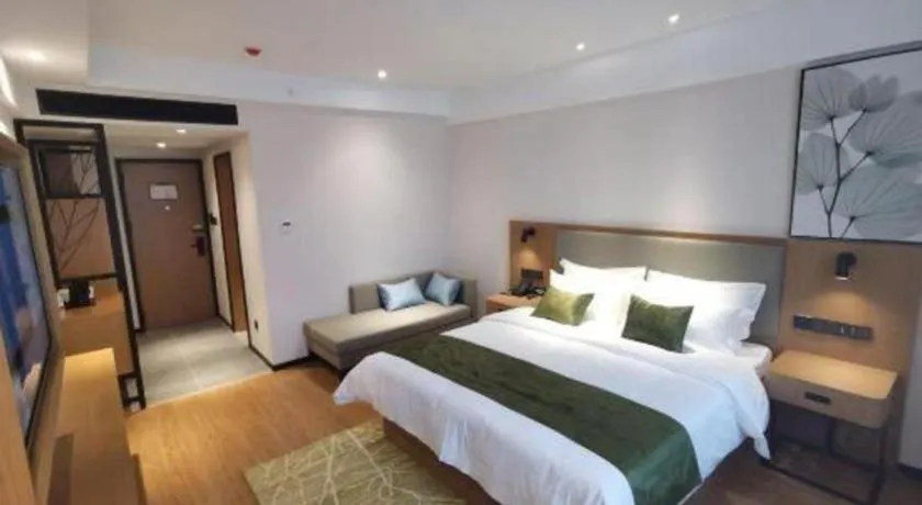 Bed in GreenTree Inn Luoyang Railway Station Wangfujing Wangcheng Park