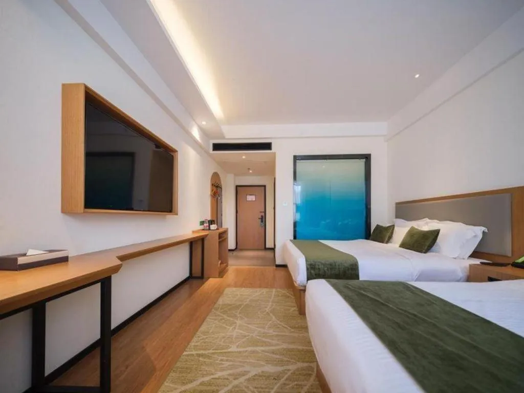 Bed in GreenTree Inn Luoyang Railway Station Wangfujing Wangcheng Park