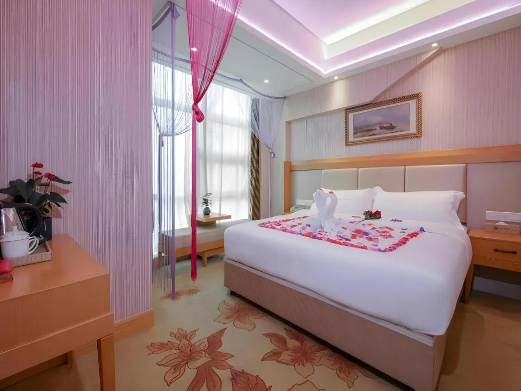 Bed in GreenTree Alliance Hotel Shenzhen Futian District Xiangmi Lake Xiangmei Mountain Metro Station