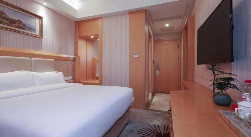 Bed in GreenTree Alliance Hotel Shenzhen Futian District Xiangmi Lake Xiangmei Mountain Metro Station