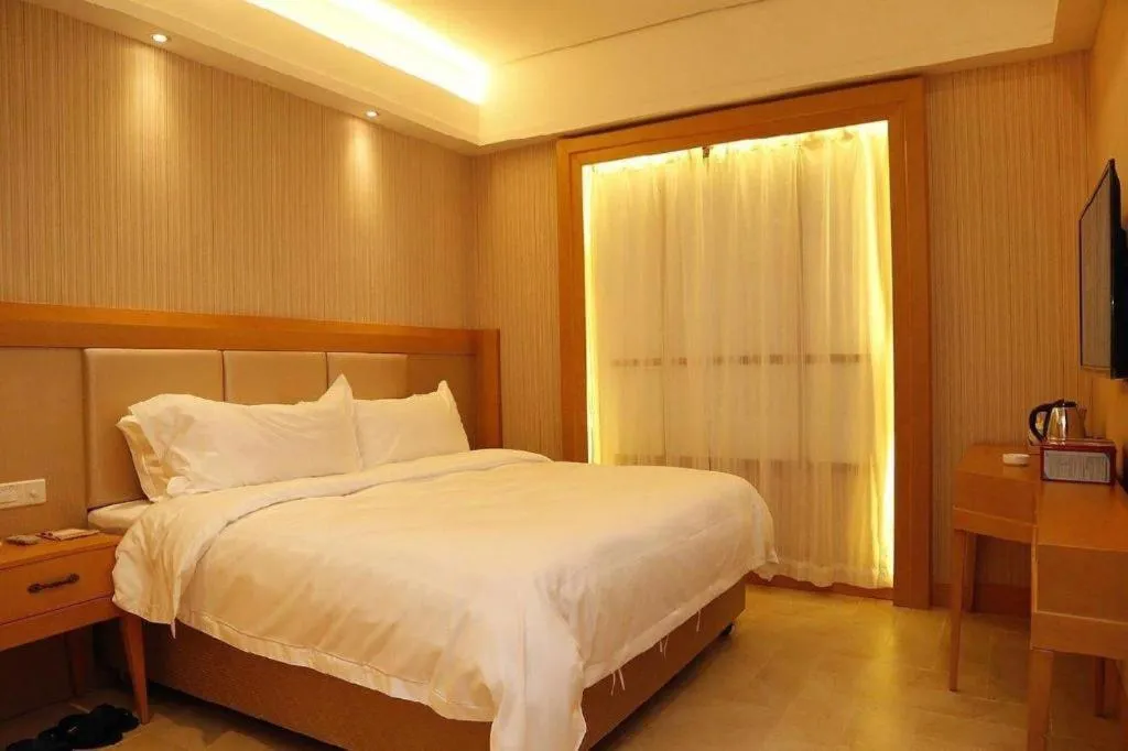 Bed in GreenTree Alliance Hotel Shenzhen Futian District Xiangmi Lake Xiangmei Mountain Metro Station