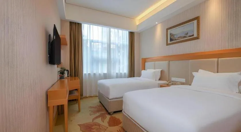 Bed in GreenTree Alliance Hotel Shenzhen Futian District Xiangmi Lake Xiangmei Mountain Metro Station