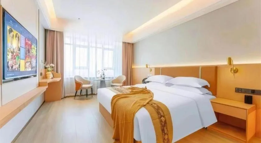 Bed in GreenTree Alliance Hotel Shenzhen Futian District Xiangmi Lake Xiangmei Mountain Metro Station