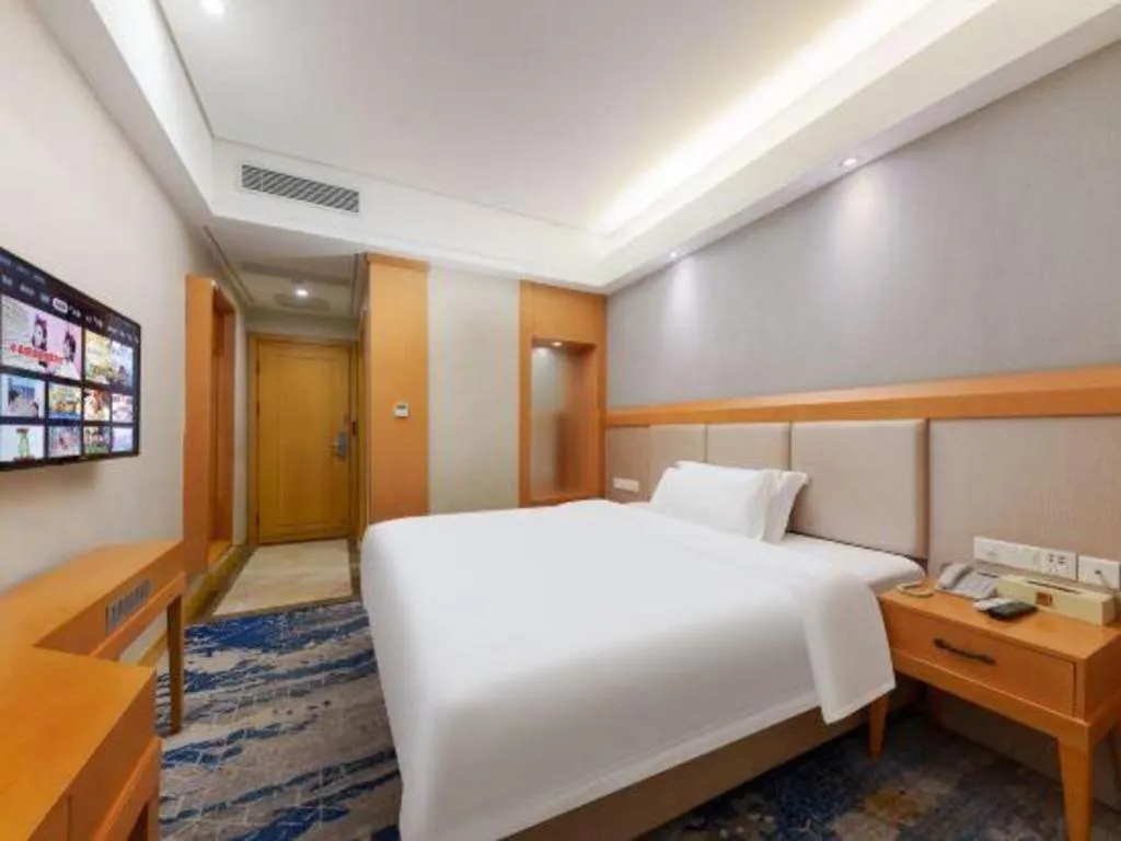 Bed in GreenTree Alliance Hotel Shenzhen Futian District Xiangmi Lake Xiangmei Mountain Metro Station