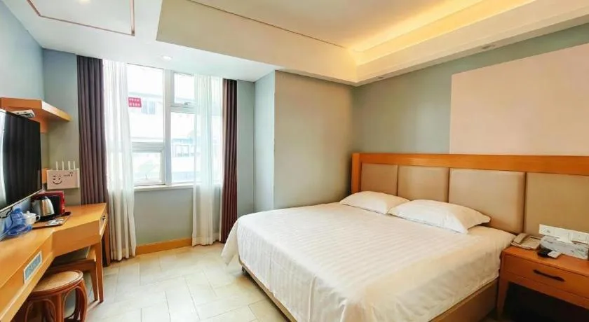 Bed in GreenTree Alliance Hotel Shenzhen Futian District Xiangmi Lake Xiangmei Mountain Metro Station
