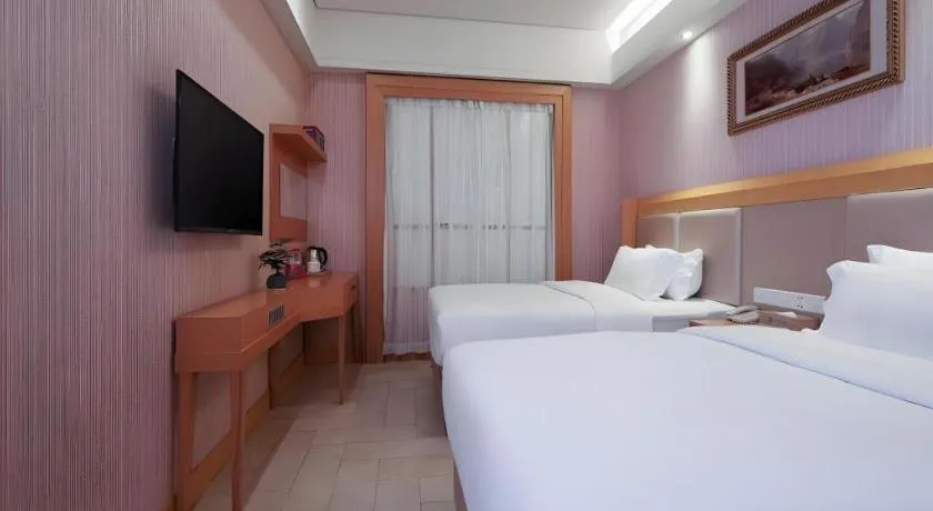 Bed in GreenTree Alliance Hotel Shenzhen Futian District Xiangmi Lake Xiangmei Mountain Metro Station