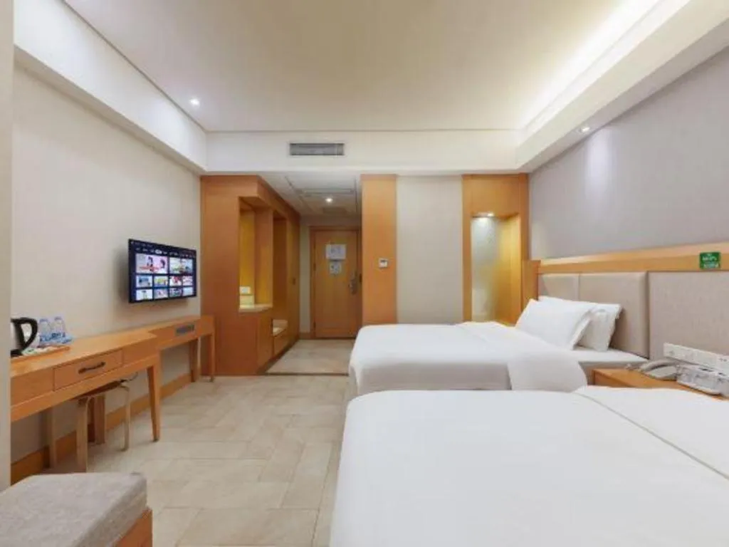 Bed in GreenTree Alliance Hotel Shenzhen Futian District Xiangmi Lake Xiangmei Mountain Metro Station