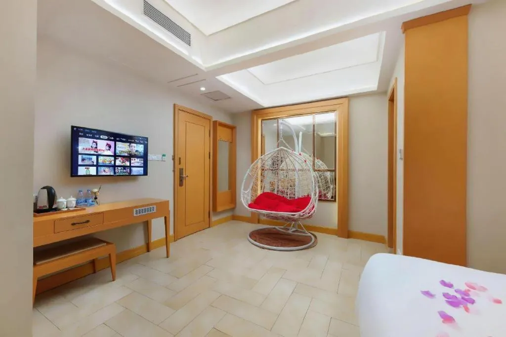 Bed in GreenTree Alliance Hotel Shenzhen Futian District Xiangmi Lake Xiangmei Mountain Metro Station