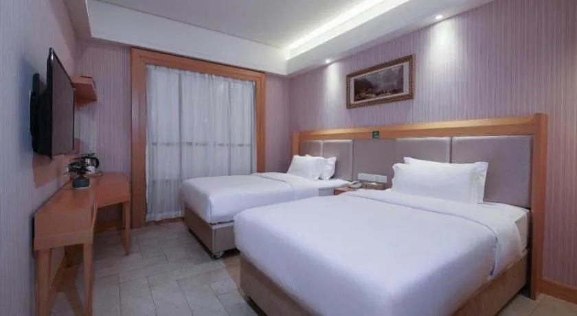 Bed in GreenTree Alliance Hotel Shenzhen Futian District Xiangmi Lake Xiangmei Mountain Metro Station