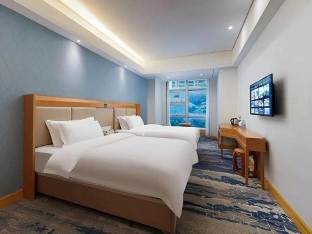 Bed in GreenTree Alliance Hotel Shenzhen Futian District Xiangmi Lake Xiangmei Mountain Metro Station
