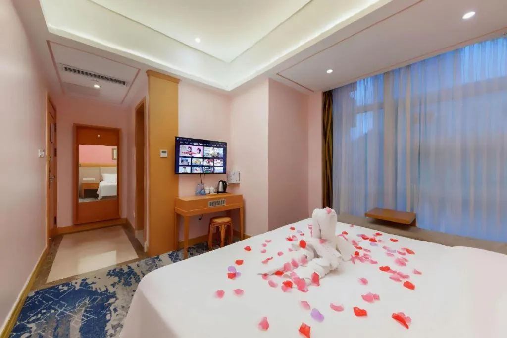 Bed in GreenTree Alliance Hotel Shenzhen Futian District Xiangmi Lake Xiangmei Mountain Metro Station