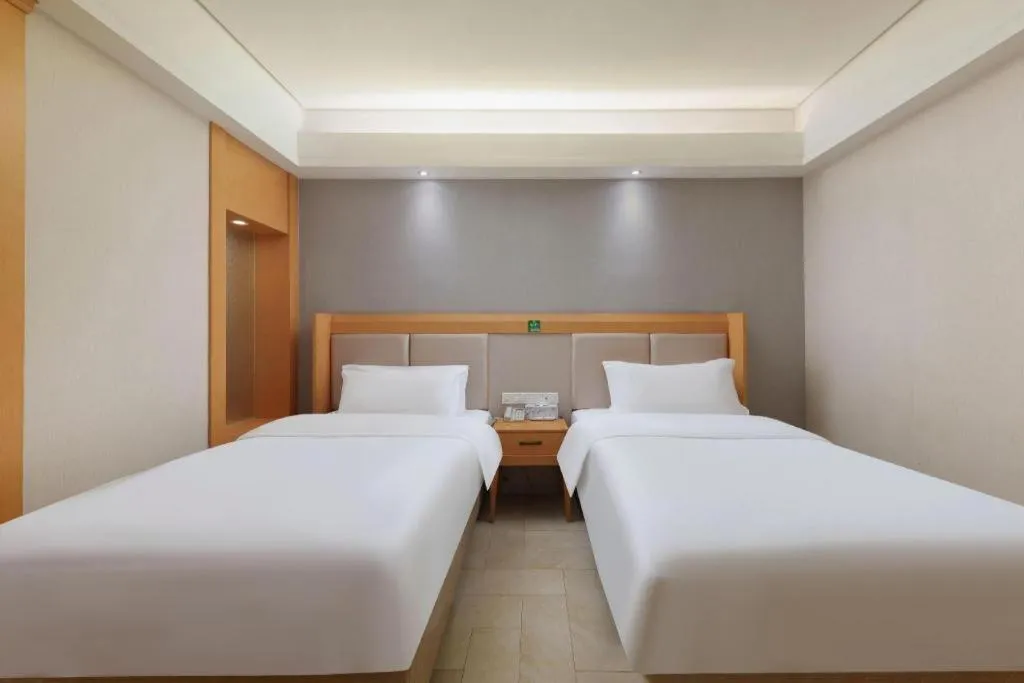Bed in GreenTree Alliance Hotel Shenzhen Futian District Xiangmi Lake Xiangmei Mountain Metro Station