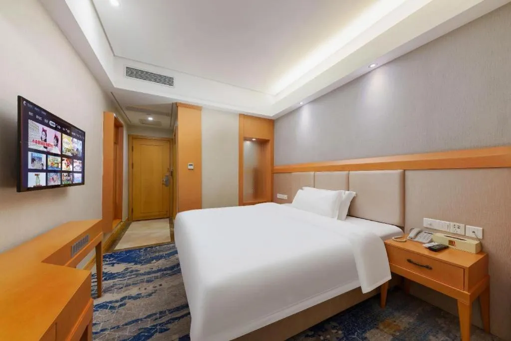 Bed in GreenTree Alliance Hotel Shenzhen Futian District Xiangmi Lake Xiangmei Mountain Metro Station