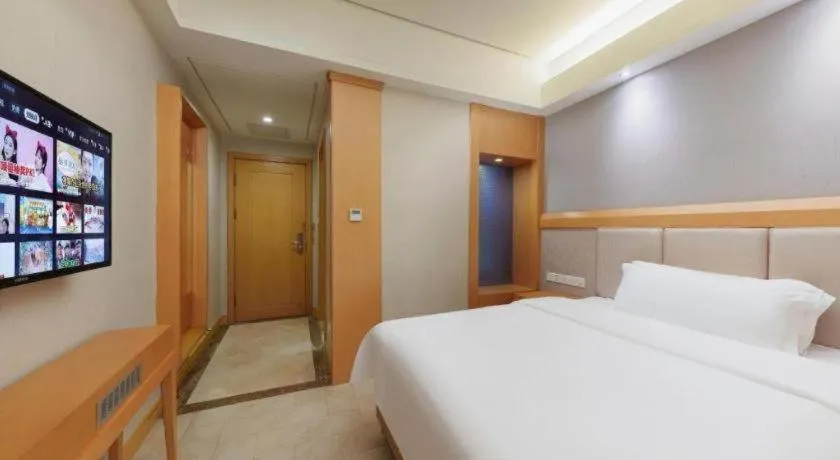 Bed in GreenTree Alliance Hotel Shenzhen Futian District Xiangmi Lake Xiangmei Mountain Metro Station