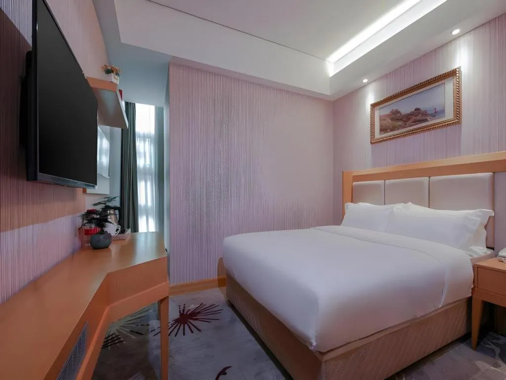 Bed in GreenTree Alliance Hotel Shenzhen Futian District Xiangmi Lake Xiangmei Mountain Metro Station