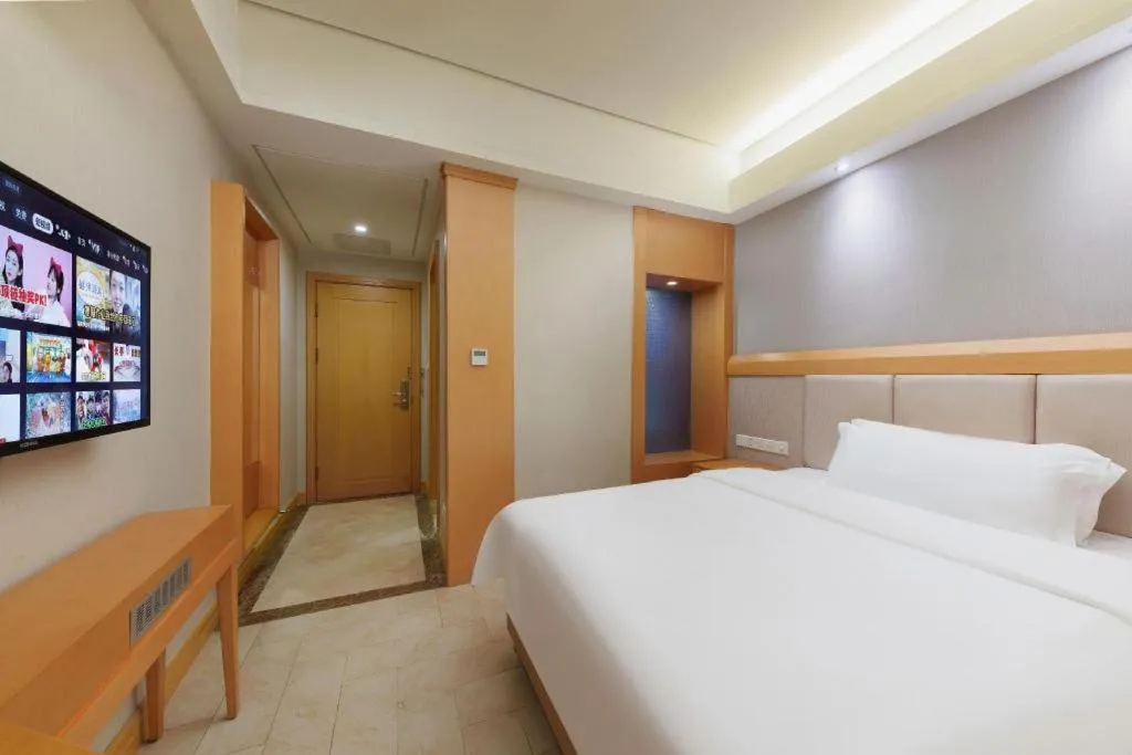 Bed in GreenTree Alliance Hotel Shenzhen Futian District Xiangmi Lake Xiangmei Mountain Metro Station